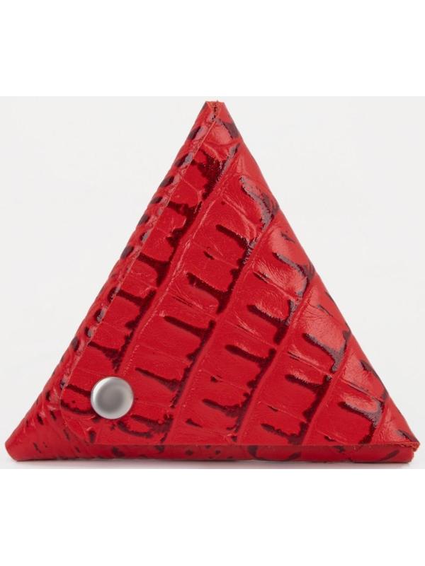 Футляр для монет/наушников на кнопке, цвет красный