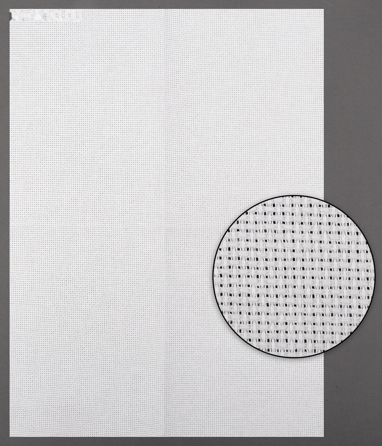 Канва для вышивания, №14, 30 × 40 см, цвет белый