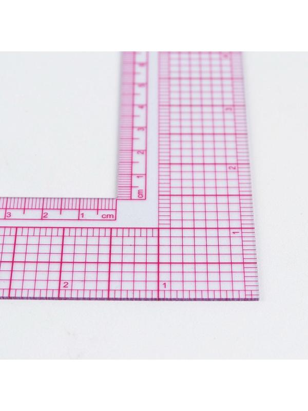 Линейка для кроя и шитья, 21,5 × 21,5 см, цвет прозрачный