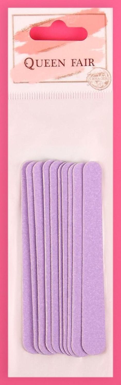 Пилки-наждаки на деревянной основе, абразивность 200/200, 10 см, 10 шт, цвет МИКС