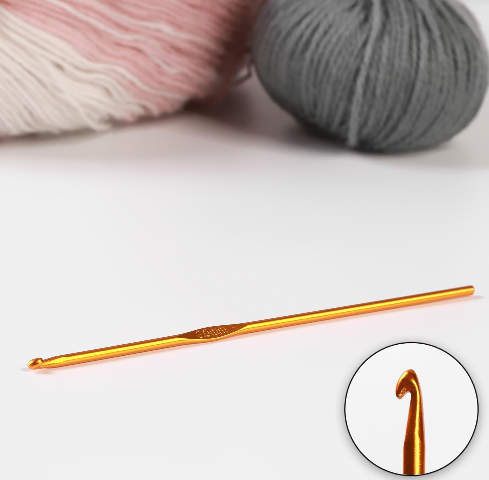 Крючок для вязания, d = 3 мм, 15 см, цвет МИКС