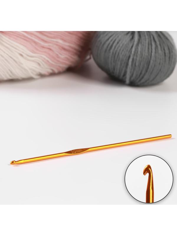 Крючок для вязания, d = 3 мм, 15 см, цвет МИКС