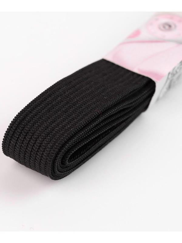 Резинки бельевые, 15 мм, 2 ± 0,5 м, 6 шт, цвет белый/чёрный