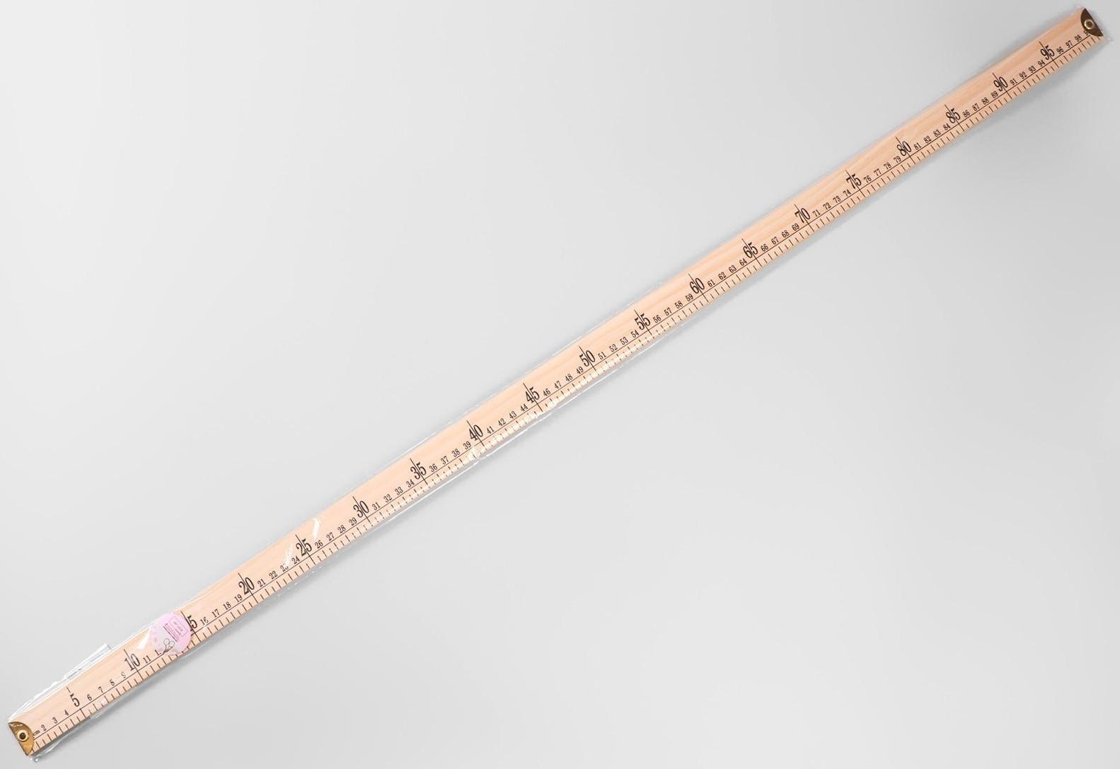 Метр деревянный, 100 см (см/дюймы)