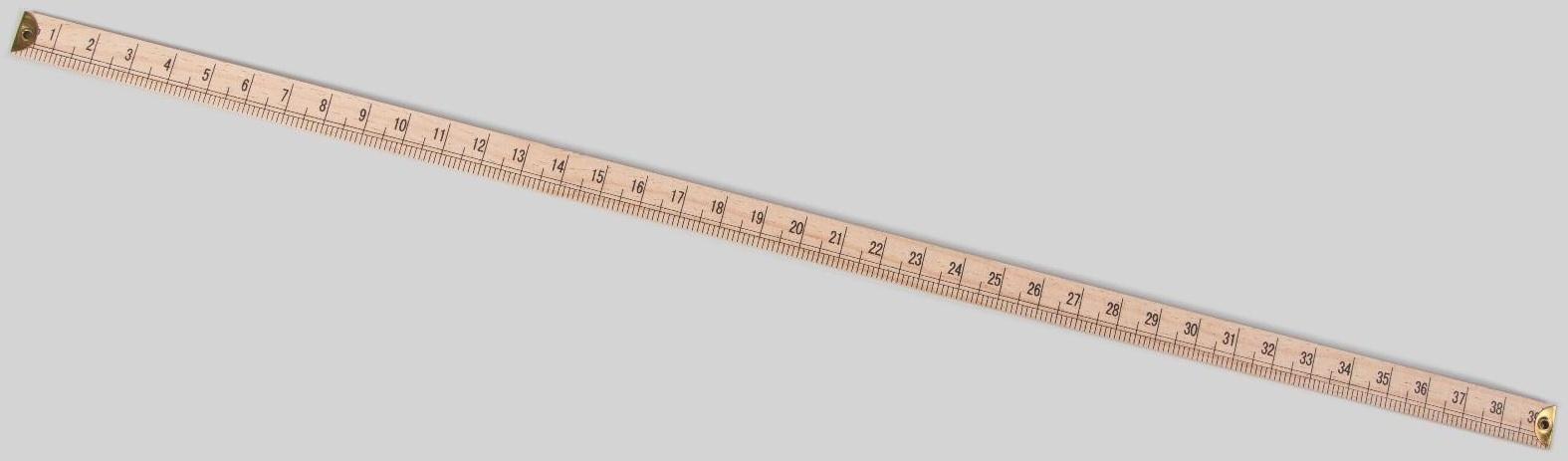 Метр деревянный, 100 см (см/дюймы)