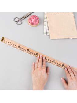 Метр деревянный, 100 см (см/дюймы)