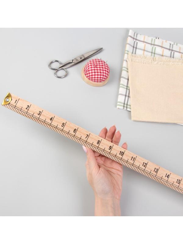 Метр деревянный, 100 см (см/дюймы)