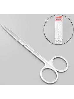 Ножницы маникюрные, прямые, широкие, 12 см, цвет серебристый