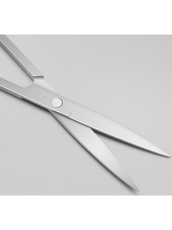 Ножницы маникюрные, прямые, широкие, 12 см, цвет серебристый