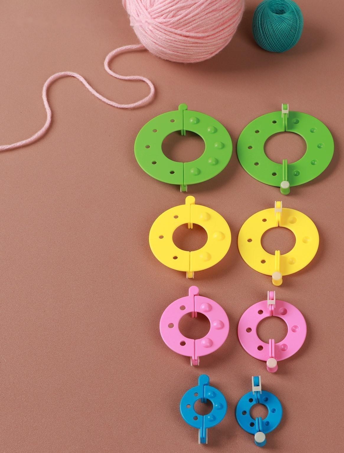 Набор приспособлений для изготовления помпонов, d = 3,5/5,5/7/9 см, 4 шт, цвет разноцветный