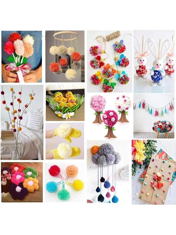 Набор приспособлений для изготовления помпонов, d = 3,5/5,5/7/9 см, 4 шт, цвет разноцветный