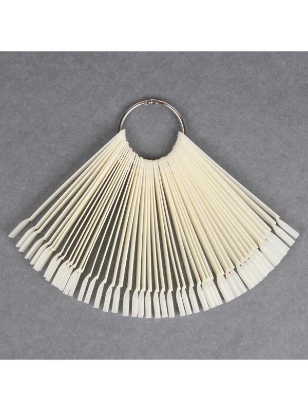 Палитра для лаков на кольце, 50 ногтей, цвет «слоновая кость»