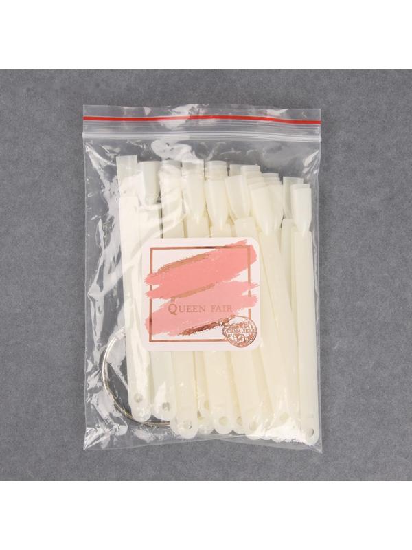 Палитра для лаков на кольце, 50 ногтей, цвет «слоновая кость»