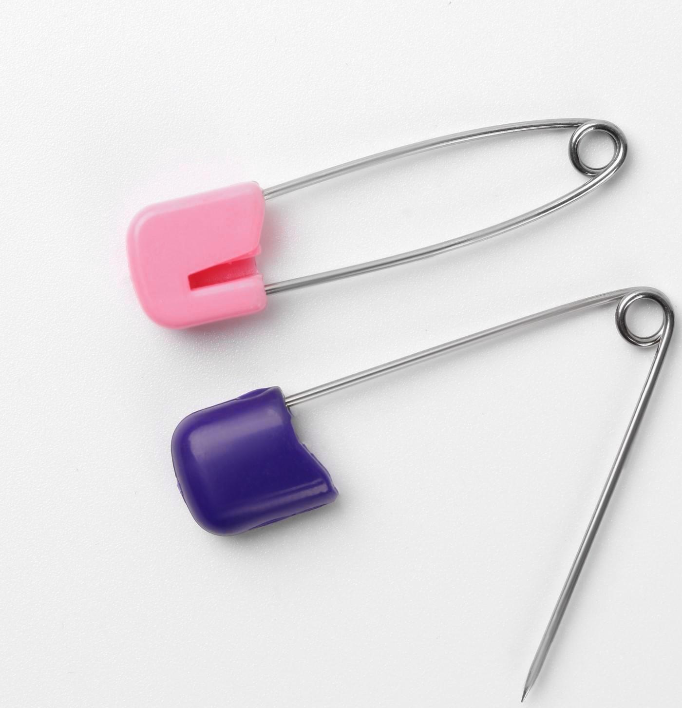 Булавки английские, безопасные, 38 мм, 10 шт, цвет разноцветный