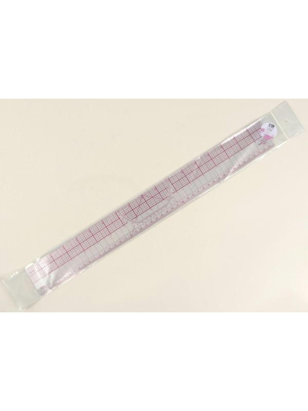 Линейка для квилтинга и пэчворка, 45 × 5 см, толщина 0,5 мм, цвет прозрачный