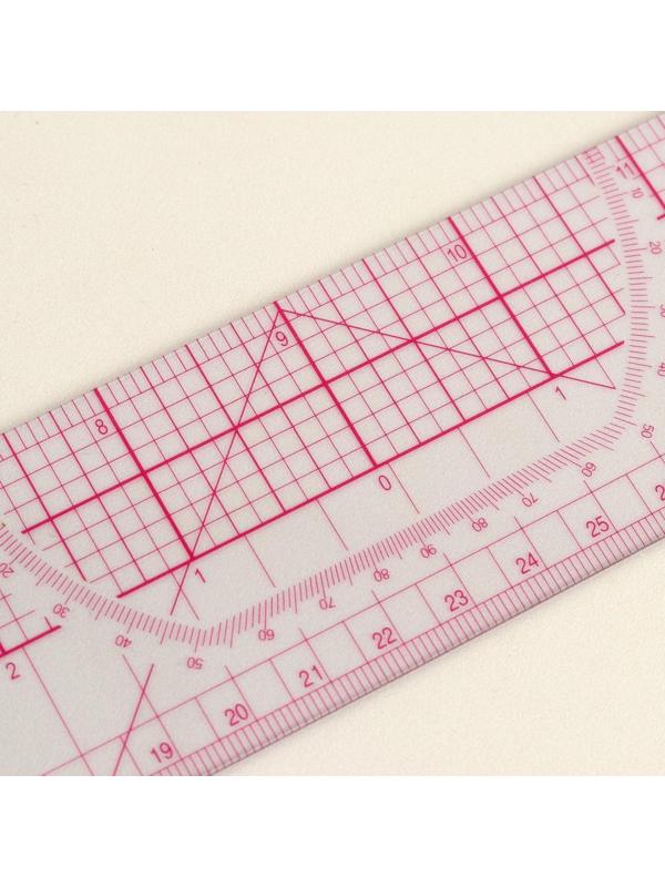 Линейка для квилтинга и пэчворка, 45 × 5 см, толщина 0,5 мм, цвет прозрачный