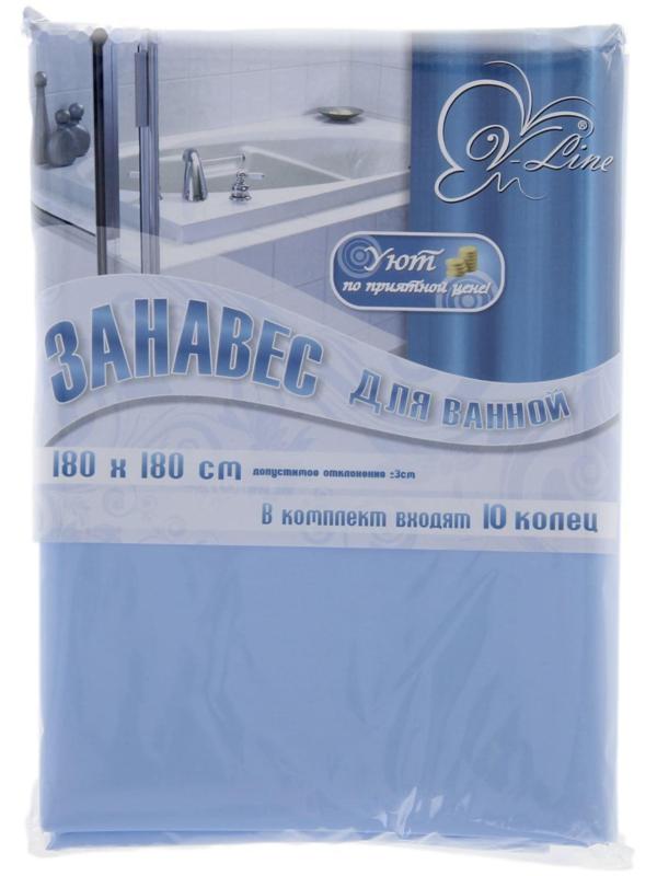 Штора для ванной комнаты, 180×180 см, полиэтилен, цвет МИКС