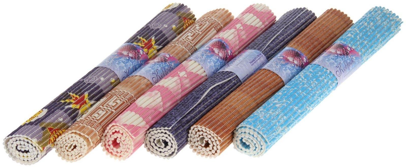 Коврик для ванной комнаты «Ассорти», 65×90 см, ПВХ, цвет МИКС