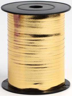 Лента для декора и подарков, золото, металлизированная, 0,5 см х 250 м