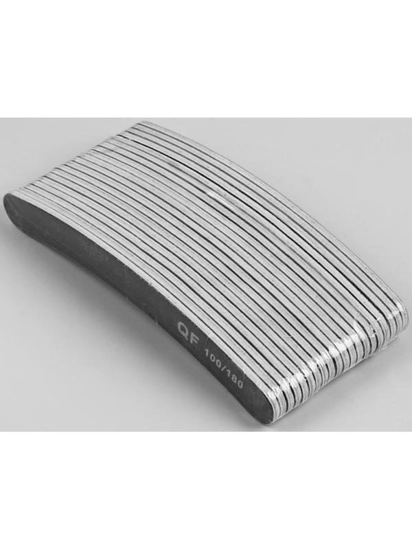 Пилка-наждак, абразивность 100/180, 18 см, фасовка 20 шт, цвет чёрный