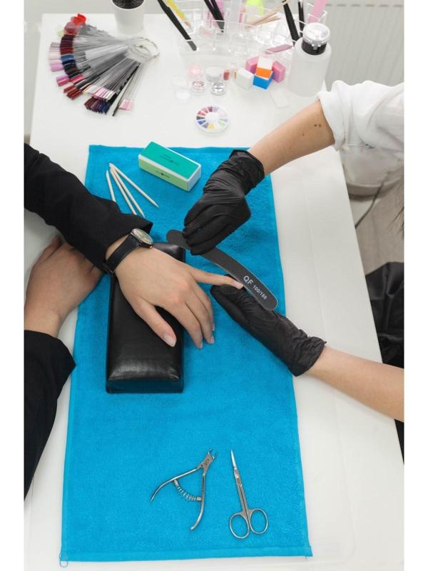 Пилка-наждак, абразивность 100/180, 18 см, фасовка 20 шт, цвет чёрный