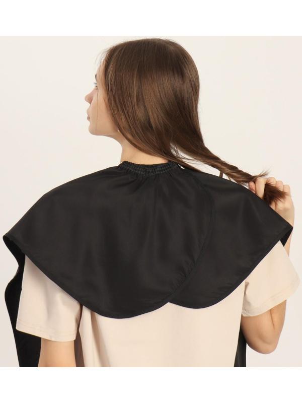 Пелерина парикмахерская, на завязках/крючках, цвет чёрный