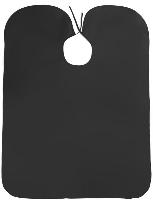 Пелерина парикмахерская, на завязках/крючках, цвет чёрный