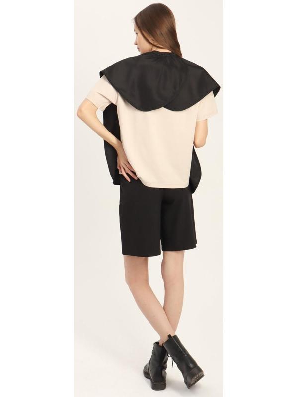 Пелерина парикмахерская, на завязках/крючках, цвет чёрный