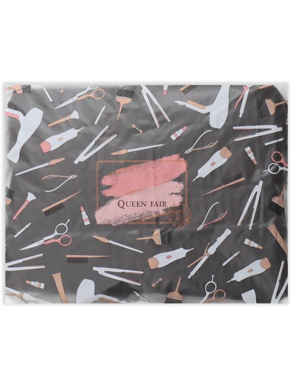 Пелерина парикмахерская, на завязках/крючках, цвет чёрный