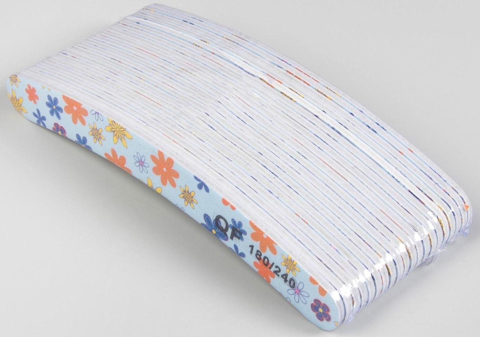 Пилка-наждак, абразивность 180/240, 18 см, фасовка 20 шт, рисунок МИКС