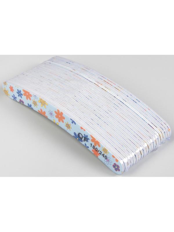 Пилка-наждак, абразивность 180/240, 18 см, фасовка 20 шт, рисунок МИКС