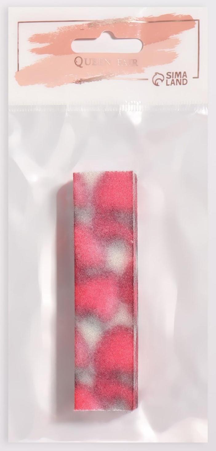 Баф наждачный для ногтей, четырёхсторонний, 9,5 × 2,5 × 2,5 см, рисунок МИКС