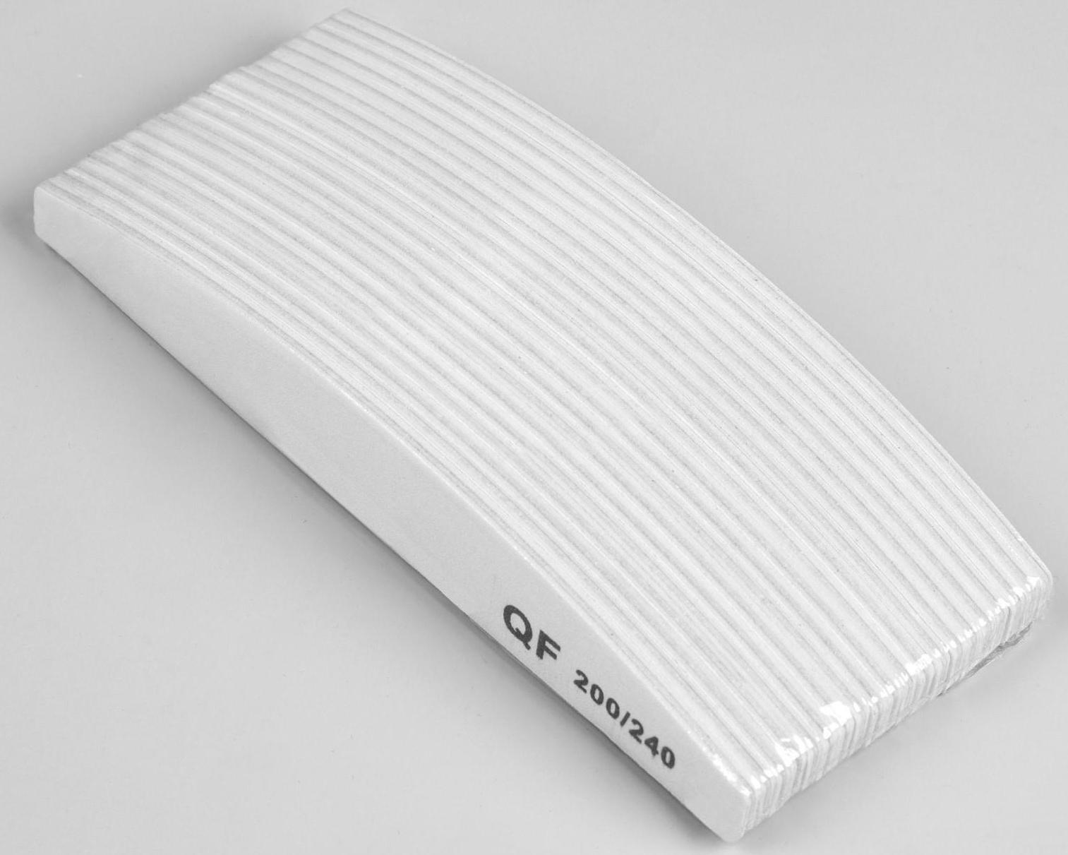 Пилка-наждак, абразивность 200/240, 18 см, фасовка 20 шт, цвет белый