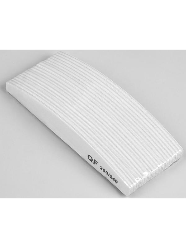 Пилка-наждак, абразивность 200/240, 18 см, фасовка 20 шт, цвет белый