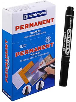 Маркер перманентный 5.0 мм Centropen 8566, линия 2,5 мм, цвет чёрный