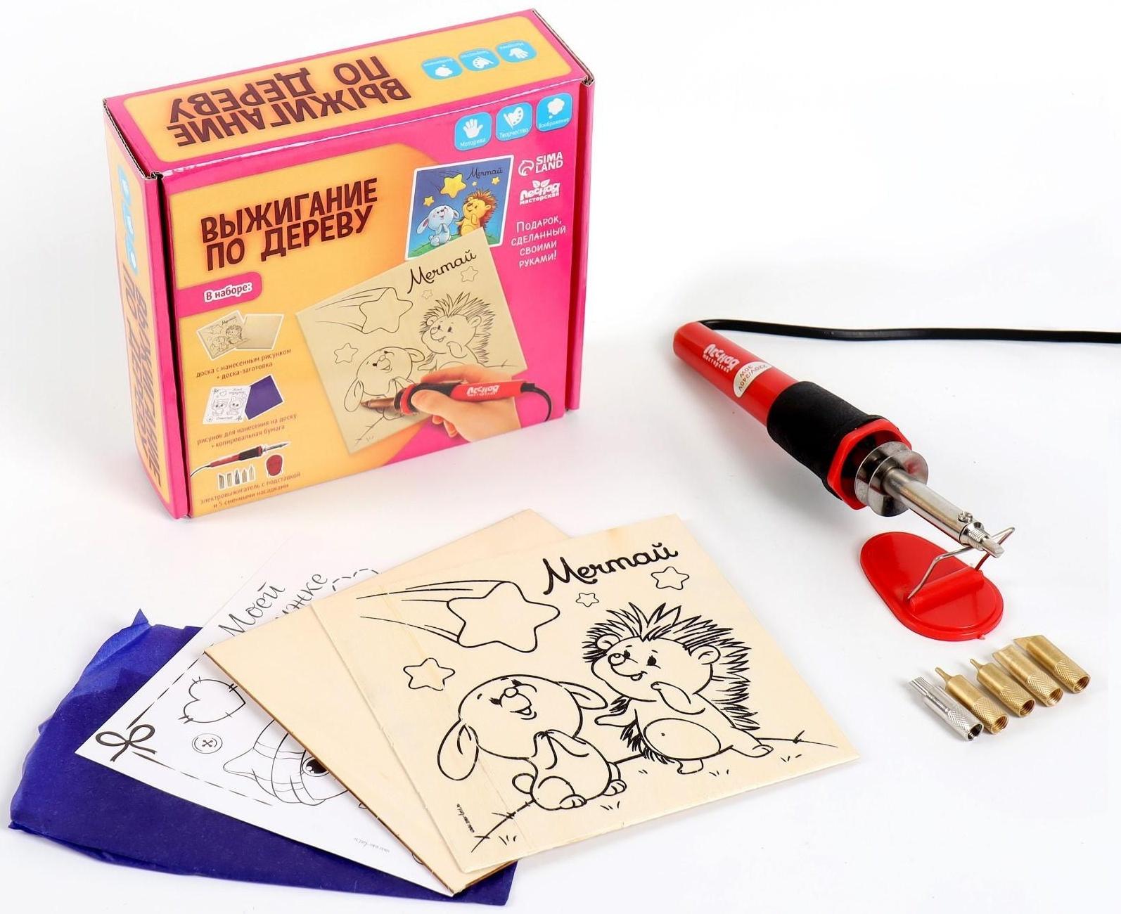 Набор для выжигания и росписи по дереву «Подружке»