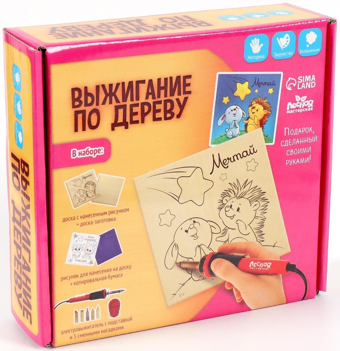 Набор для выжигания и росписи по дереву «Подружке»