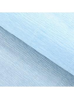 Бумага для упаковки и поделок, гофрированная, нежно-голубая, однотонная, двусторонняя, рулон 1 шт., 0,5 х 2,5 м