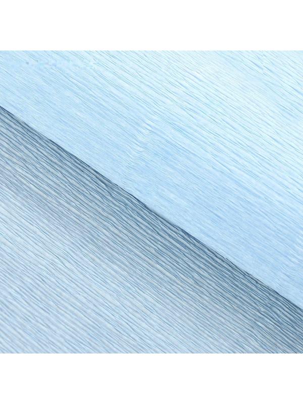 Бумага для упаковки и поделок, гофрированная, нежно-голубая, однотонная, двусторонняя, рулон 1 шт., 0,5 х 2,5 м