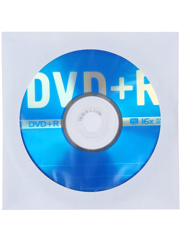 Диск DVD+R Data Standard, 16x, 4.7 Гб, конверт, 1 шт