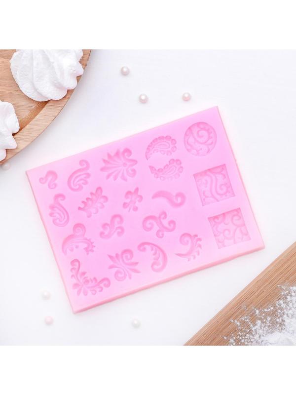 Молд «Микс узоров», 13×9,5 см, цвет МИКС