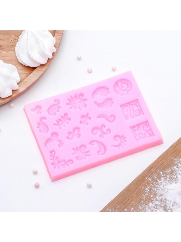 Молд «Микс узоров», 13×9,5 см, цвет МИКС