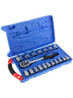 Набор инструментов в кейсе ТУНДРА, автомобильный, CrV, 1/2