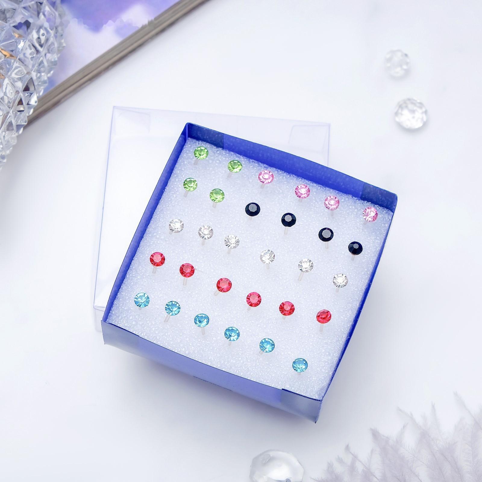 Пусеты в коробочке 15 пар 