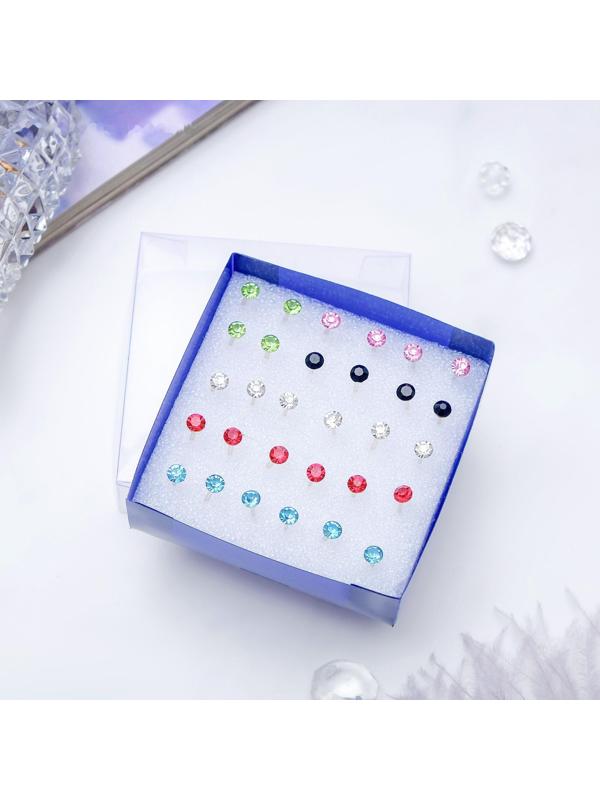 Пусеты в коробочке 15 пар 