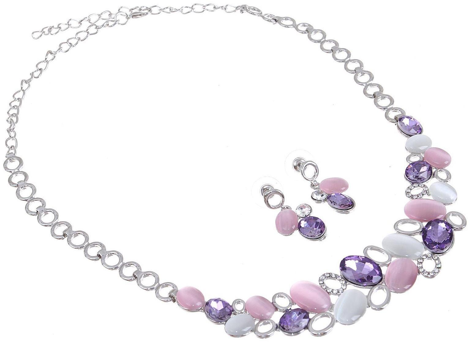 Набор 2 предмета: серьги, колье 