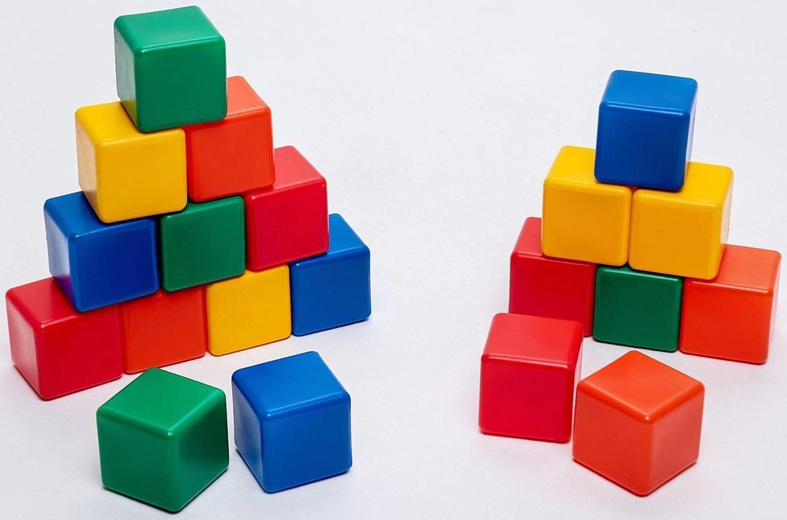 Набор цветных кубиков, 20 штук 6 х 6 см