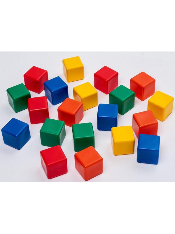 Набор цветных кубиков, 20 штук 6 х 6 см