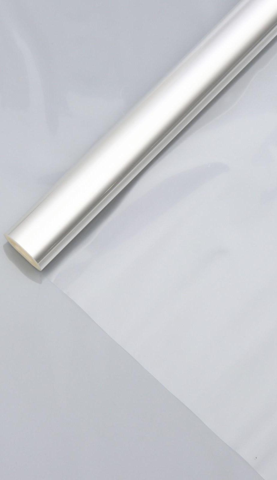 Плёнка для цветов прозрачная 0,8 х 13,6 м, 400 г, 40 мкм