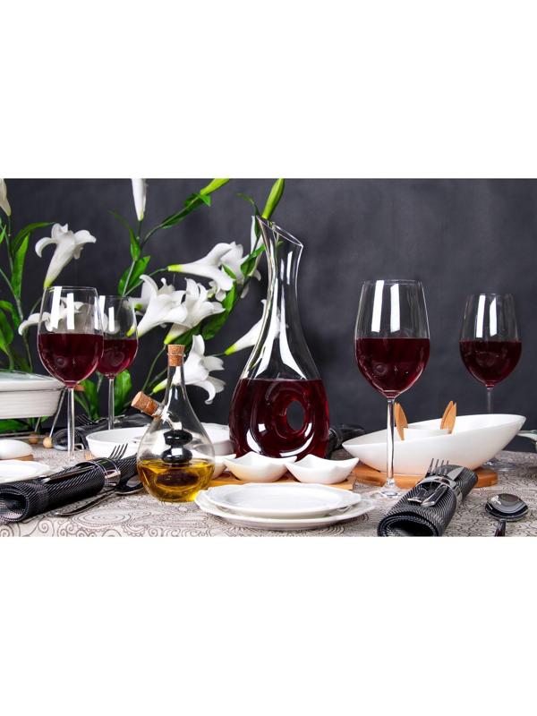 Бутыль стеклянная 2 в 1 для соусов и масла «Фьюжн. Спираль», 450/50 мл, 11,5×9×17,5 см